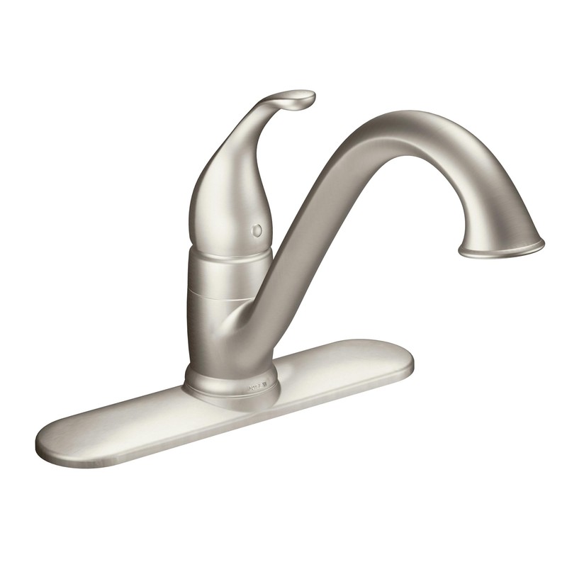 Moen 7825SRS Camerist One-Handle Low Arc Kitchen Faucet, Spot Resist