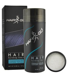 HAIR GO Premium Hair for Hair Thickening, Hair Powder, Scattered Hair, Hair Filler, Hair Loss, Hair Thickener, 100% Natural & Vegan, Pack of 1 (1 x 25 g) (White)