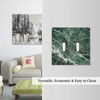 Donecmminery Decorative Switch Plates Forest Marble Dark Green With White