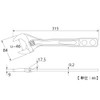 TOP Industrial (TOP) Wide Monkey Wrench, Thin, Lightweight, Eco Wide