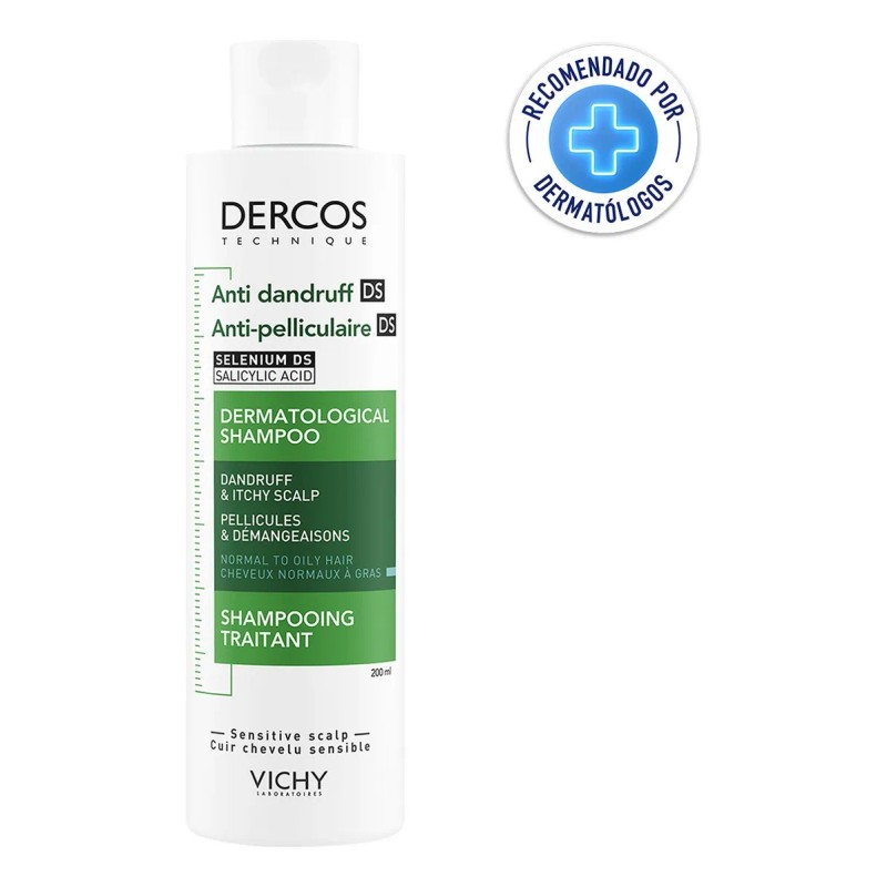 Shampoo Dercos Anticaspa 200 Ml Cabello Normal A Graso
