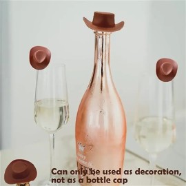 Velstron 50 Piezas Mini Sombrero de Vaquero Occidental Pequeño Marrón, Mini Sombreros Color Café para Muñecas, Ideales para Manualidades y Decoración 