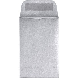 LUXPaper #1 Coin Envelopes | 2 1/4" x 3 1/2" | Silver Metallic | 80lb. Text | 500 Qty