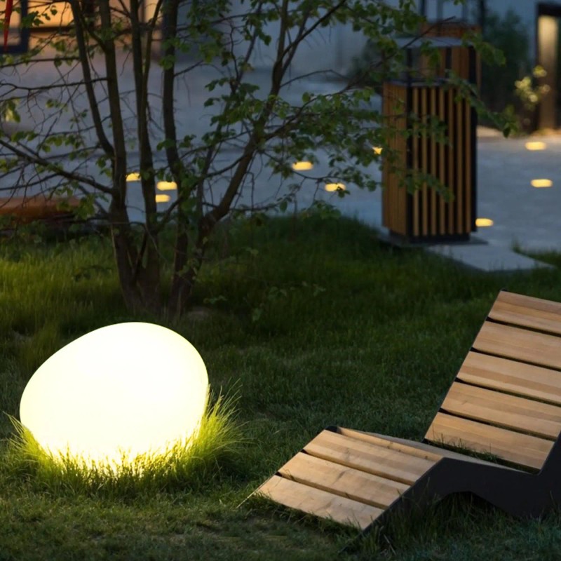 Cobblestone Garden LED Light Solar Powered ProductStyle: 2 pcs