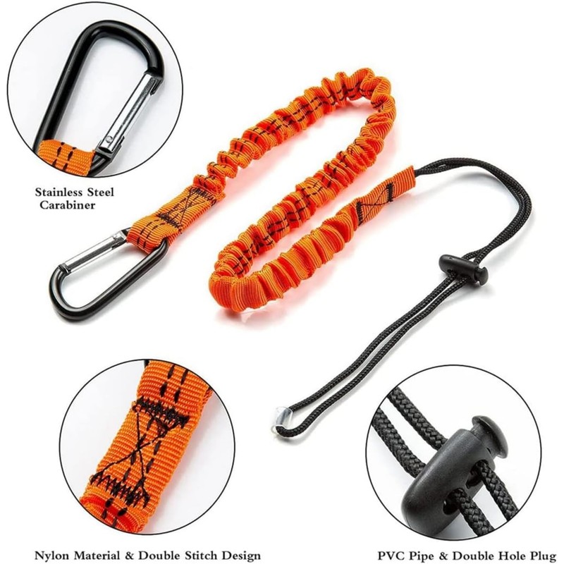 SNOKAY 3 Pack Tool Lanyard, Safety Tool Lanyard with Carabiner