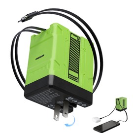2 in 1 Charger 120w, New Scalable Retractable 120w Fast Charger Module, All in 1 Foldable Charging Adapter Wall Plug for Phone, Tablet, Laptops (Green)