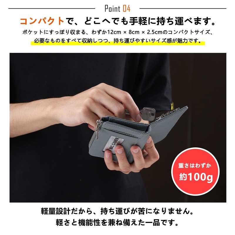 imeetu Key Case, Mini Wallet, Multi Case, Men's, Women's, Smart