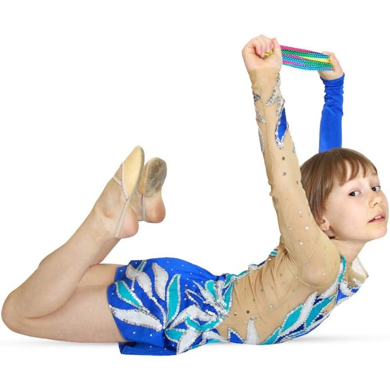 Hominas Rainbow Colour Rhythmic Gymnastics Rope Nylon Competition Art Training