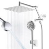 All Metal Rain Shower Head, 10” High Pressure Rainfall Shower