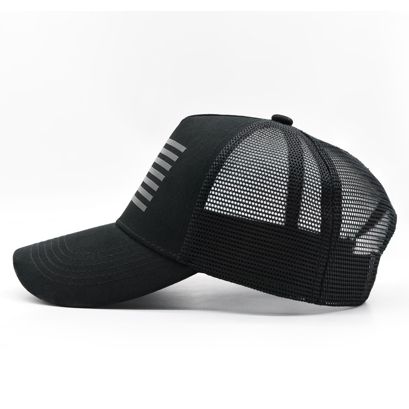 WALNOVA American Flag Trucker Cap, Adjustable Mesh Snapback USA Flag