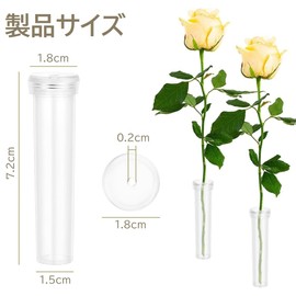 koundeneko 100pcs Flower Tube Transparent Flower Water Tube with Cap for Fresh Flower Tube Nutrition Tube Test Tube Reusable Floral Tube Mini Bottle Florist Supplies