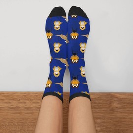 WILL BUDXEG Blue Lizard Cute Bearded Dragon dragons reptile Animal Casual Funny Funky Novelty Fashion Comfortable Socks For Men Women Crazy Dress