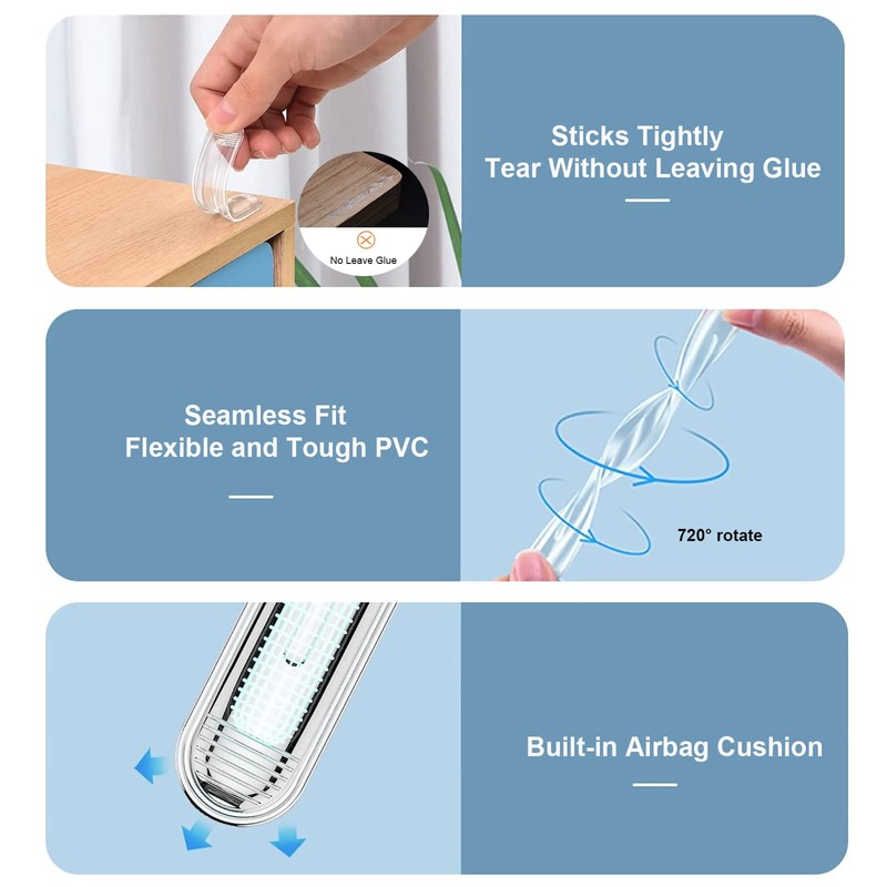 APKULEEP Clear Furniture Bumpers, Self Adhesive Rubber Bumpers, Door Stoppers