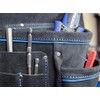 Faithfull Black Suede Leather Tool & Nail Pouch, Steel Hammer