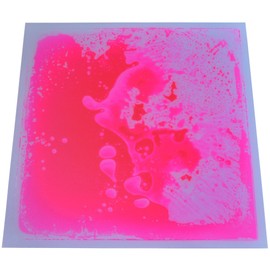 Art3d 1-Pack Fancy Floor Tile for Kids Room Liquid Encased Floor Tile Home Decor, 12" x 12" Pink-Red