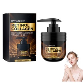 Retinol Creme Gesicht 100ml,Retinol Straffende Gesichtscreme,Feuchtigkeitscreme mit Retinal und Kollagen,Anti Aging Retinal Creme,Skin Care Retinol Creme für Straffere Haut,für Alle Hauttypen