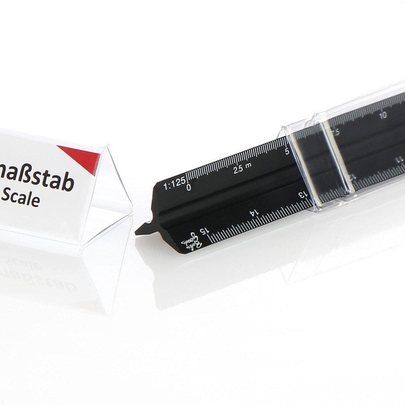 Robin Goods® Aluminium Triangular Ruler - Architects Ruler for Building