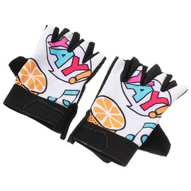 OATIPHO 1 Par Guantes de Ciclismo para niños Guantes Aire Guantes Deportivos elásticos Guantes de Medio Dedo Guantes Deportivos para niños Suministros Aire poliéster