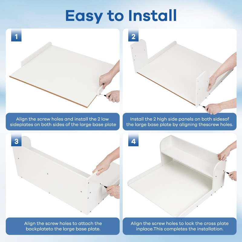 Noafocks Washer and Dryer Covers - Top Wood Countertop Washer
