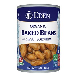 Eden Organic Baked Beans, 15 oz Can, Navy Beans, Sorghum, Organic, Heat and Serve