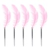 5pcs Feather Ballpoint Pens Writing Signatures Calligraphy Quill Pen Home
