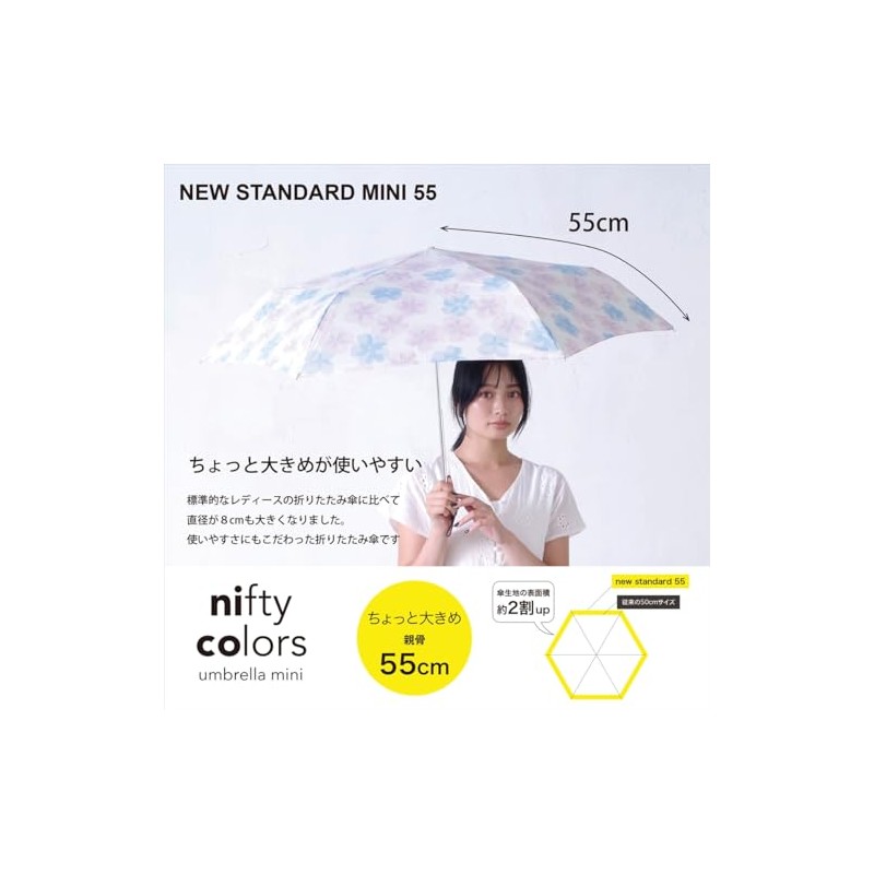 Nifty Colors 1704SX Panda Mini 55 Folding Umbrella