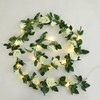 Urban Shop Rose Vine Photo Clips with Lights, Green