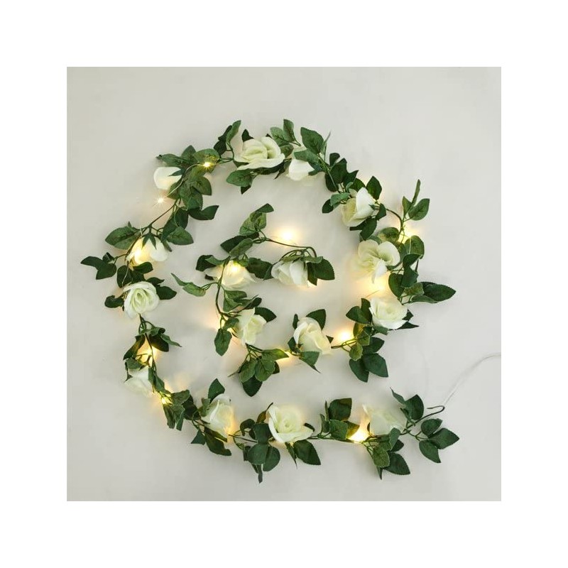 Urban Shop Rose Vine Photo Clips with Lights, Green