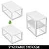 mDesign Plastic Stackable Cosmetic Storage Organizer Bin with Pull Out
