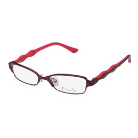 Thalia Palma Womens/Ladies Rx Ready Imported Designer Full-rim Spring Hinges Eyeglasses/Eye Glasses (48-15-130, Burgundy / Coral)