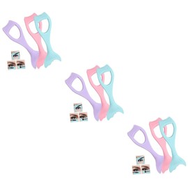 Housoutil 9pcs Mascara for Eyelash Comb Multifunctional Lash Tool Serrated Baffle Natural Makeup Applicator