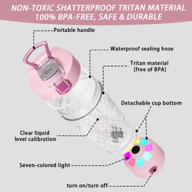 Electric Protein Shaker Bottle, USB Rechargeable Mixing Cup, Water Drink Mixer Portable Bottles for Gym Sport, BPA-Free Tritan, 22oz