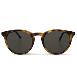 MessyWeekend Sunglasses for Men & Women in a Lightweight Turquoise Handcrafted Acetate Round Frame - Brown Lenses with Full UV400 Protection - Man & Ladies Designer Shades - NEW DEPP