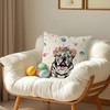 QIONG MENG Easter Pillow Covers 18x18 Inch English Bulldog Throw