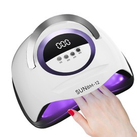 Timpou LED UV lamp for nails,200W UV lamp for gel nail polish dryer professional nail lamp, UV light for nails with 42 beads, auto sensor led gel nail lamp