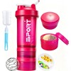 650ML/22OZ Botella para Proteina de Coctelera, JASUVII Protein Shaker con