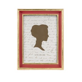 AELS 5x7 Inch Vintage Christmas Picture Frame, Elegant Antique Photo Frames with Glass Front, Photo Display, Tabletop Wall Hanging, Christmas Decoration Gift Ideas, Red with Gold Trim