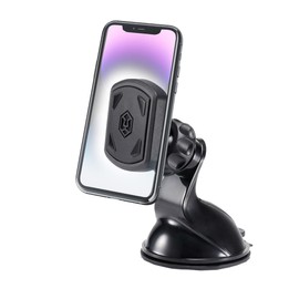 AICEL Magnetic Phone Car Mount, Cell Phone Holder for Vehicle Window Dashboard, 360° Adjustable and Self Adhesive, Car Accessories Automobile Cradles for Smartphones Tablets