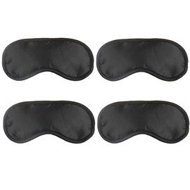 Wild Essentials Snooz Silky Soft Sleep Mask Value Pack 4 Eye Masks - Black (4 Pack)