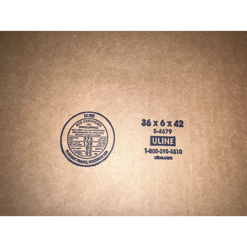 U-Line 36" x 6" x 42" CARDBOARD BOX - 200