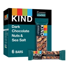 KIND Gluten Free Dark Chocolate Nuts & Sea Salt Snack Bars, 1.4 oz, 6 Count Box