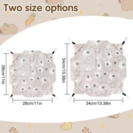 Fnaobai Ferret Rat Summer Hammock Double-Layer Guinea Pig Cooling Bed Sugar Glider Hamster Hanging Hammock Accessories for Small Animals Chinchilla Parrot Squirrel (Grey, Large)