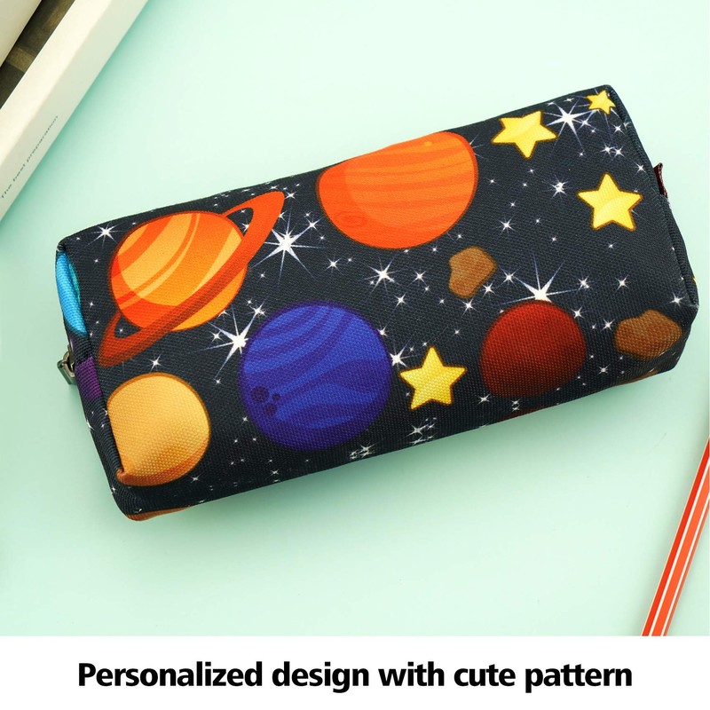 Space Student Canvas Pencil Pen Case Stationary Fall Make Up