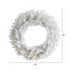 Nearly Natural 24in. White Colorado Spruce Artificial Christmas Wreath with