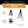 Ardell 3D Individuals Medium Black False Lashes x 4 packs