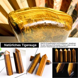 HINATAA Crystal Water Bottle, Removable Healing Natural Quartz Water Bottle, 550 ml (Tiger's Eye)