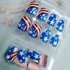 Independence Day Press on Nails Short Star False Nails 4th