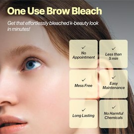 Kit Decoloración Cejas Solo Uso Entropy Makeup Aclaración Rápida Sencilla Todos Colores Cabello Aplicación Única Fórmula Suave Hipoalergénica Dura