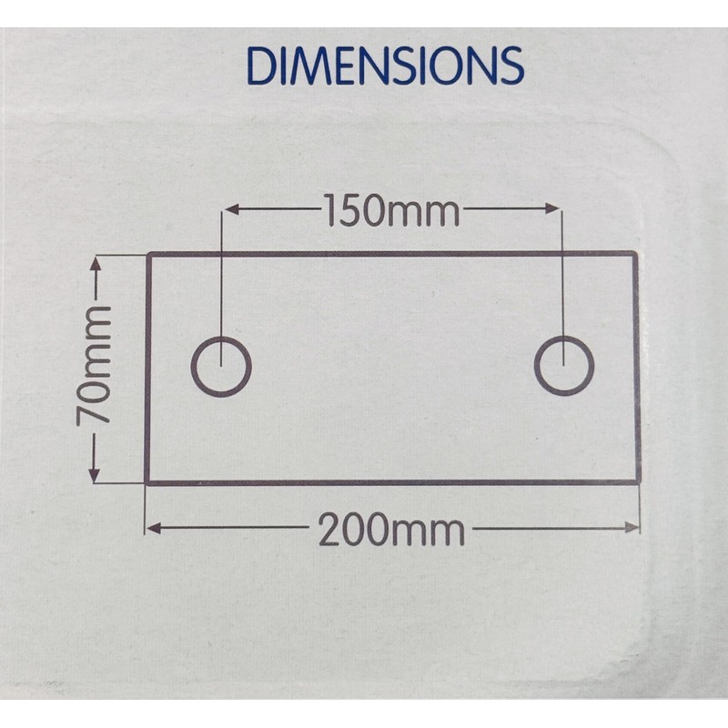 hep® Shower Plate SP8 Concealed Fixing for Exposed BAR Valve