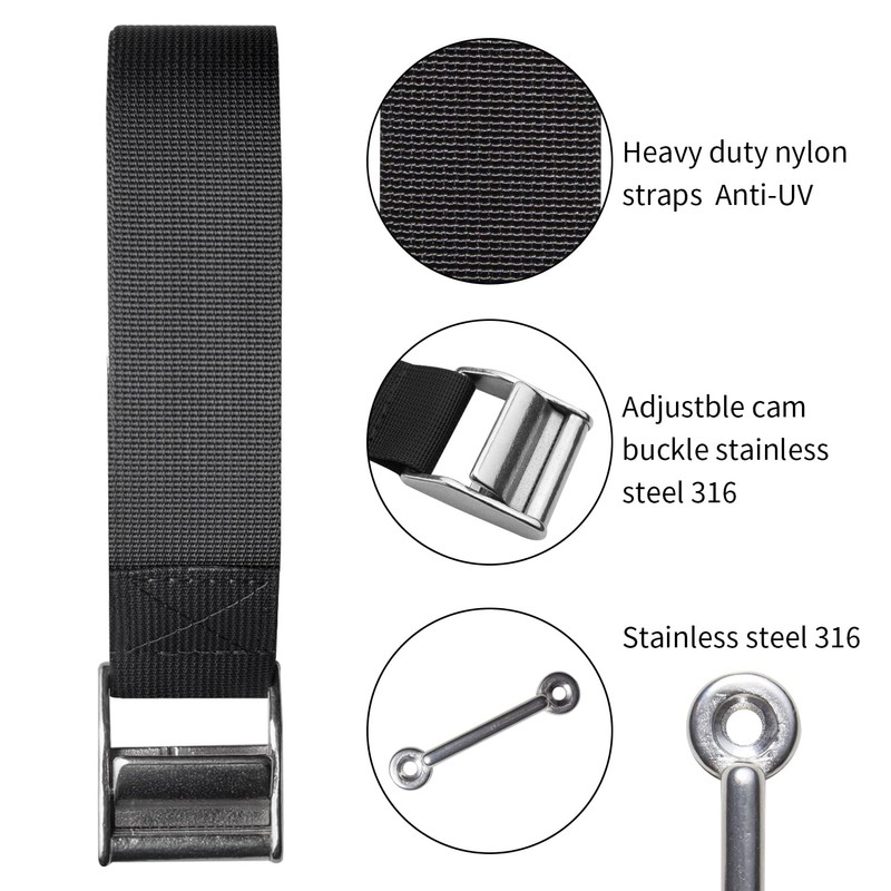 UCEDER 56" Battery Tie Down Strap Kit Battery Hold Down
